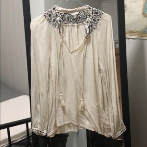 NEVER WORN Lucky Brand Embroidered Shirt